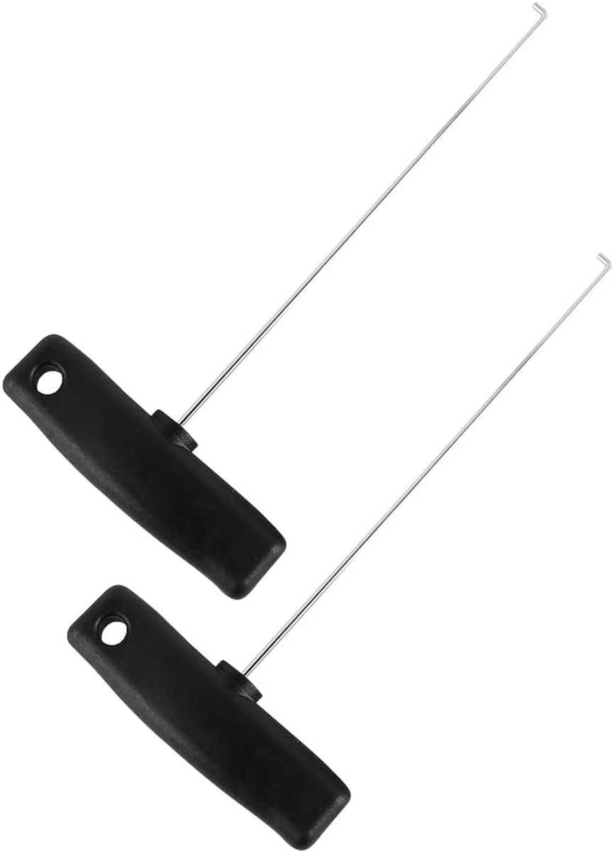 SnelShoppen - 2PCS Speedometer Trekhaak Extractor Tool Set - RVS Car Repair Tools voor Dashboards & Airconditioning - 185mm, 95mm - Professioneel Auto