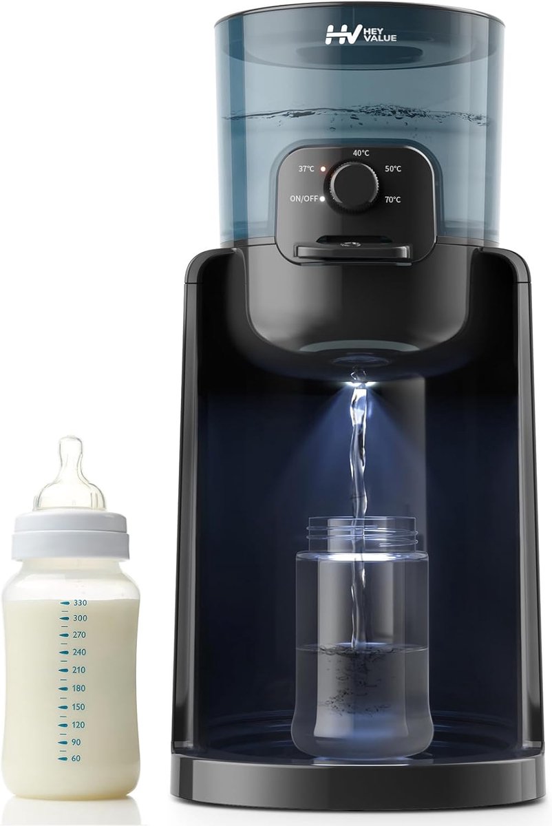 SnelShoppen - Babyflesmaker, Babyfleswarmer, Instant Warmer, Waterdispenser voor Formuleflessen, 4 Temperatuurinstellingen, Slimme Thermostaat, 72 Uur