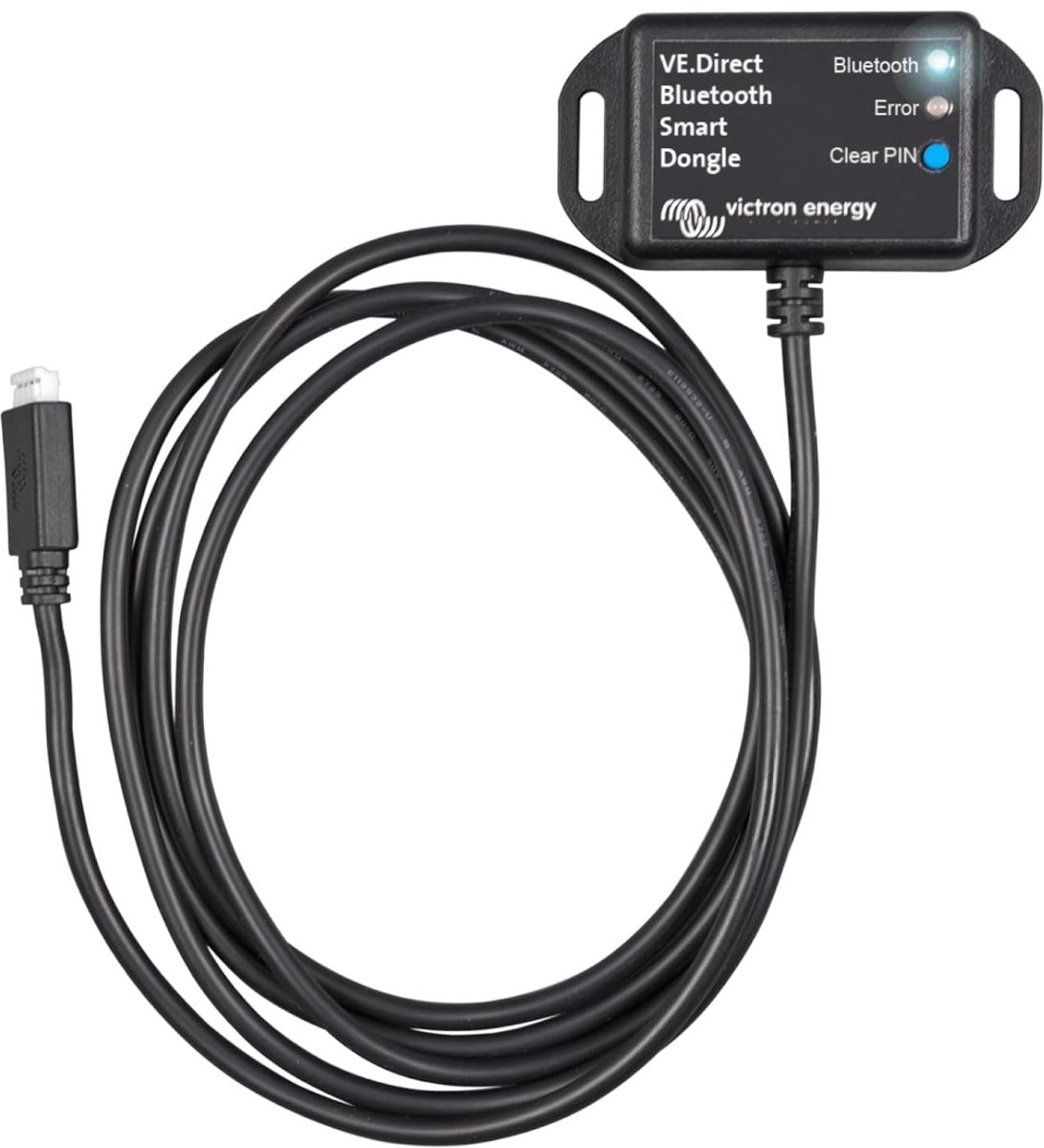 SnelShoppen - VE.Direct Smart Dongle Bluetooth | Draadloze Monitoring voor BMV & MPPT | Live Status & Historische Gegevens | iOS & Android Compatibel