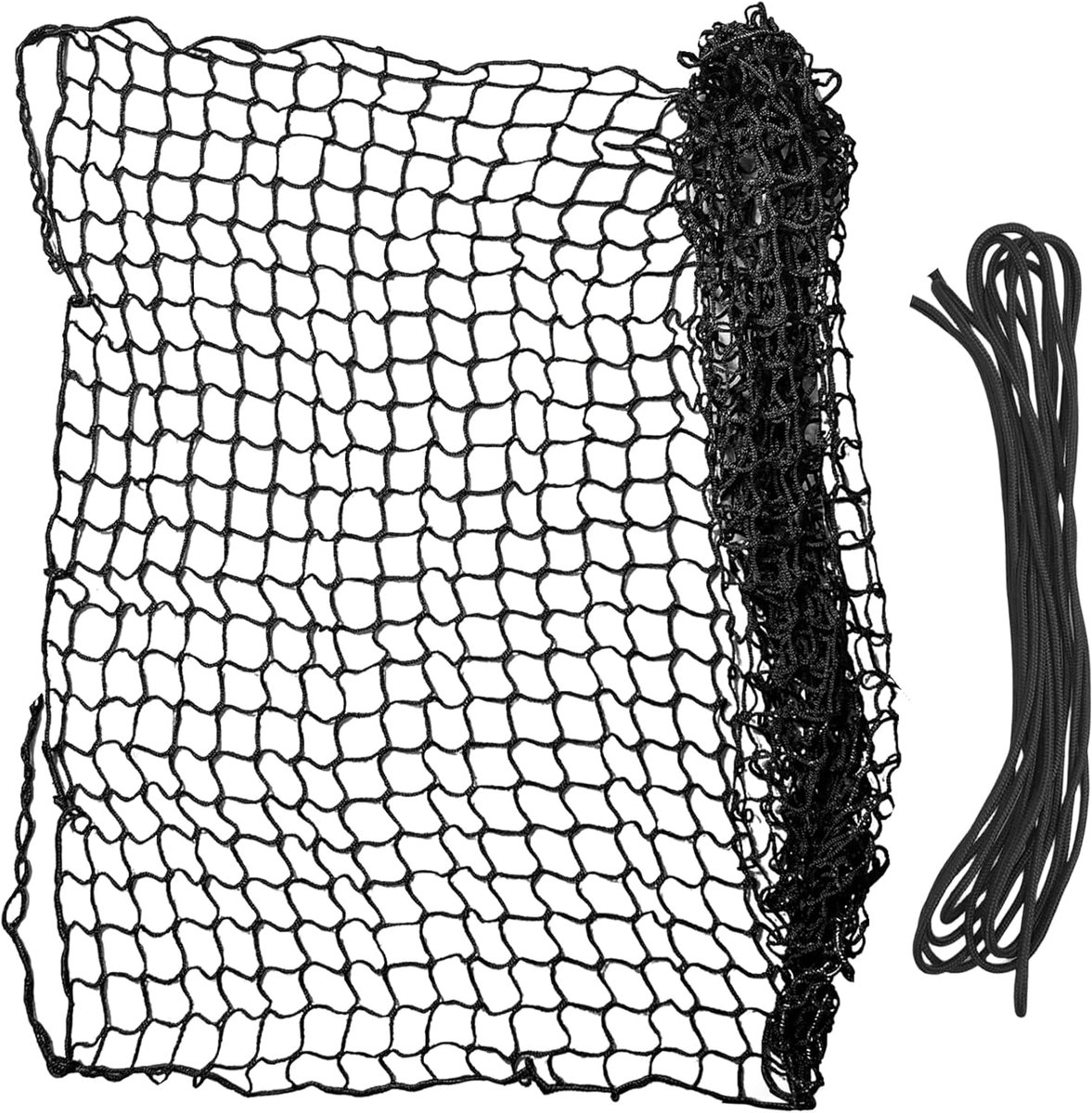 SnelShoppen - 1x2m Veiligheidsnet, 4cm Openingen, 3mm Draad, Universeel Beschermnet in Natuurlijke Kleuren, Klimnet met 2mmx4m Gevlochten Nylon Touw,