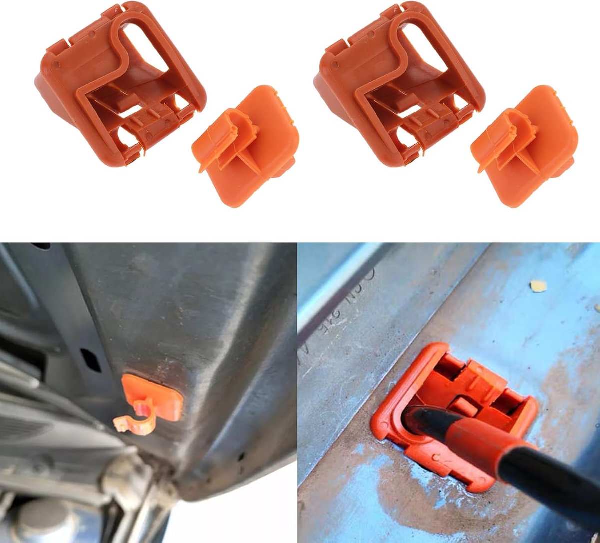 SnelShoppen - 2 Sets Bonnet Holders - Lichte Plastic Motorhaube Steun - Klemmen en Clips voor Auto - Eenvoudig Te Gebruik - Ideaal voor Onderhoud en R
