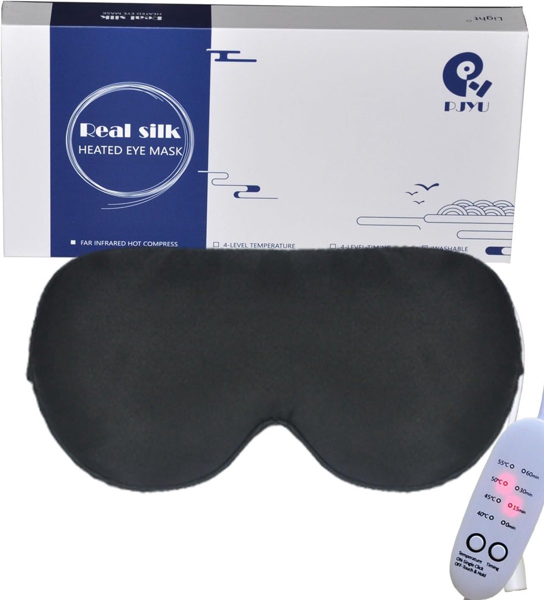 SnelShoppen - Verwarmd Oogmasker, Elektrische Warmte Goggles voor Droge Ogen, Blefaritis en MGD, Zwarte Ontspanningsoogcompress, Geschikt voor Thuisge