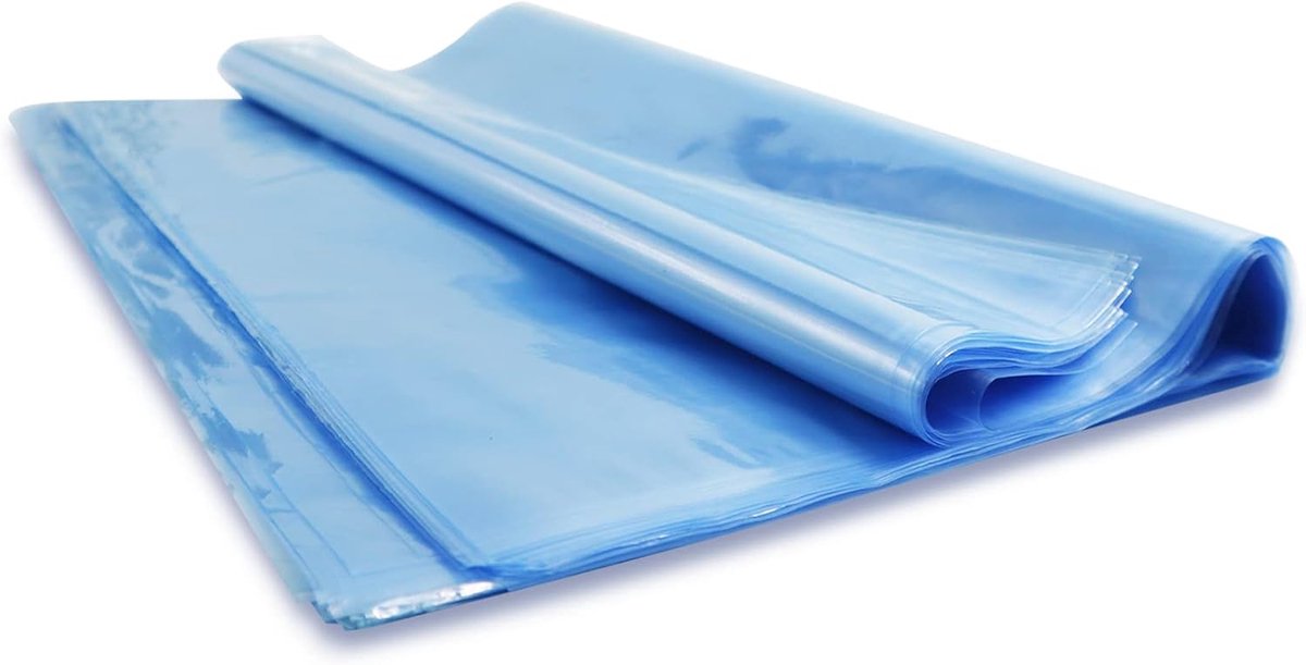 SnelShoppen - 50 stuks Doorzichtige PVC Krimpzakken 13,7" x 17,7" - Beschermende Krimpfolie voor Geschenken, Doe-Het-Zelf Projecten, Schoenen en Boeke