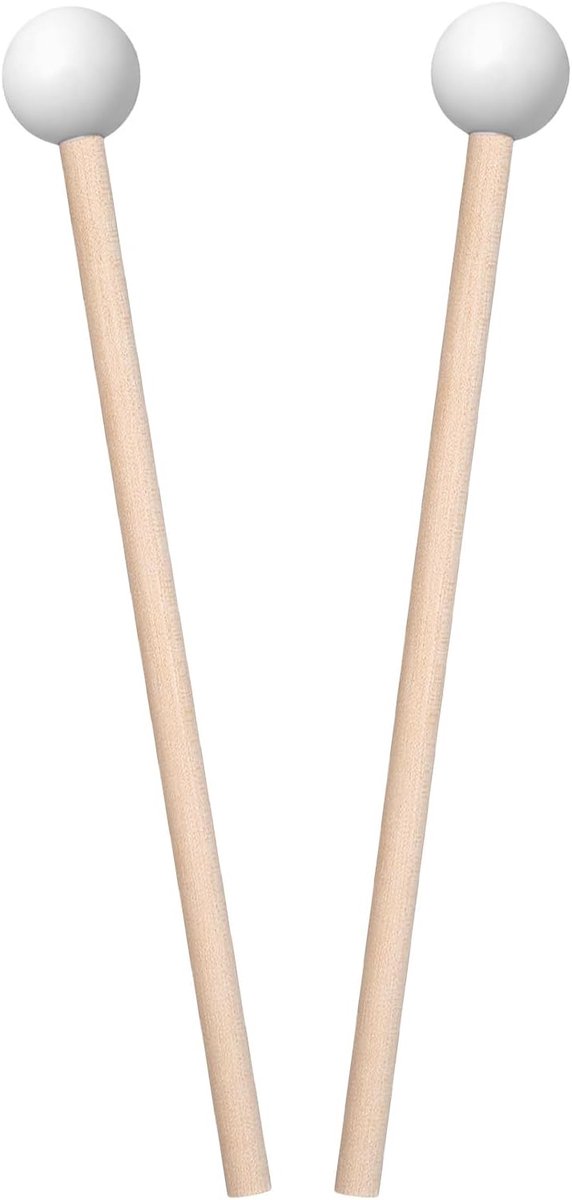SnelShoppen - 2 Stuks Xylofoonstokken Houten Percussiestokken Rubber Trommelstokken Klankstaven Klokkenspel Ritmestokken Voor Vroege Muzikale Opvoedin