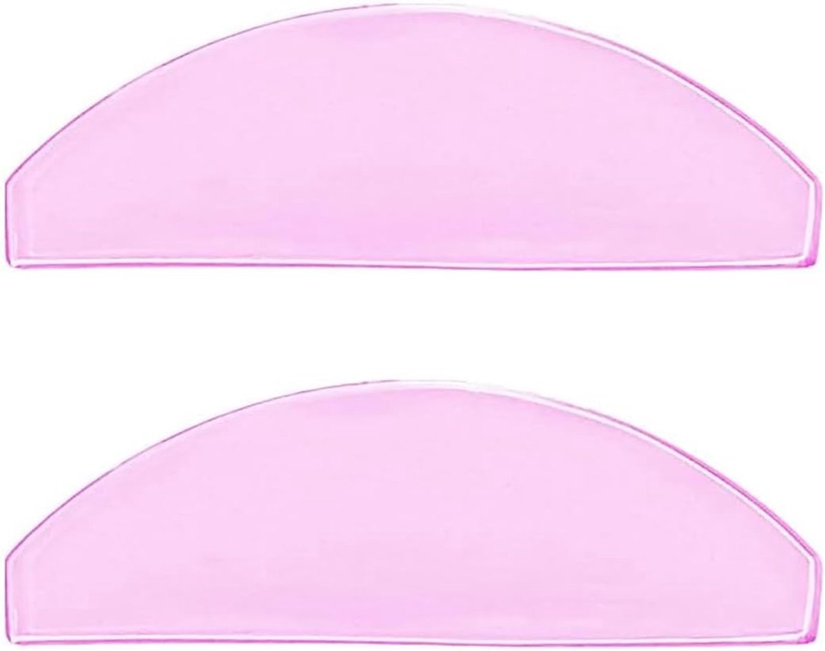 SnelShoppen - 1 Paar Korean Eyelash Lift Kit, Herbruikbare Wimperlift Pads voor Permanente Krul, Professionele Salonkwaliteit, Roze, Perfect voor Make
