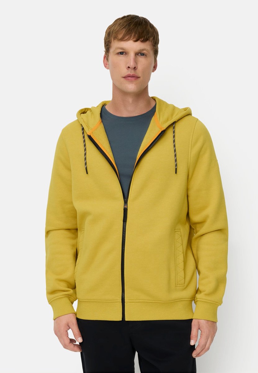 camel active Hoodie met verstelbare trekkoord - Maat menswear-3XL - Geel