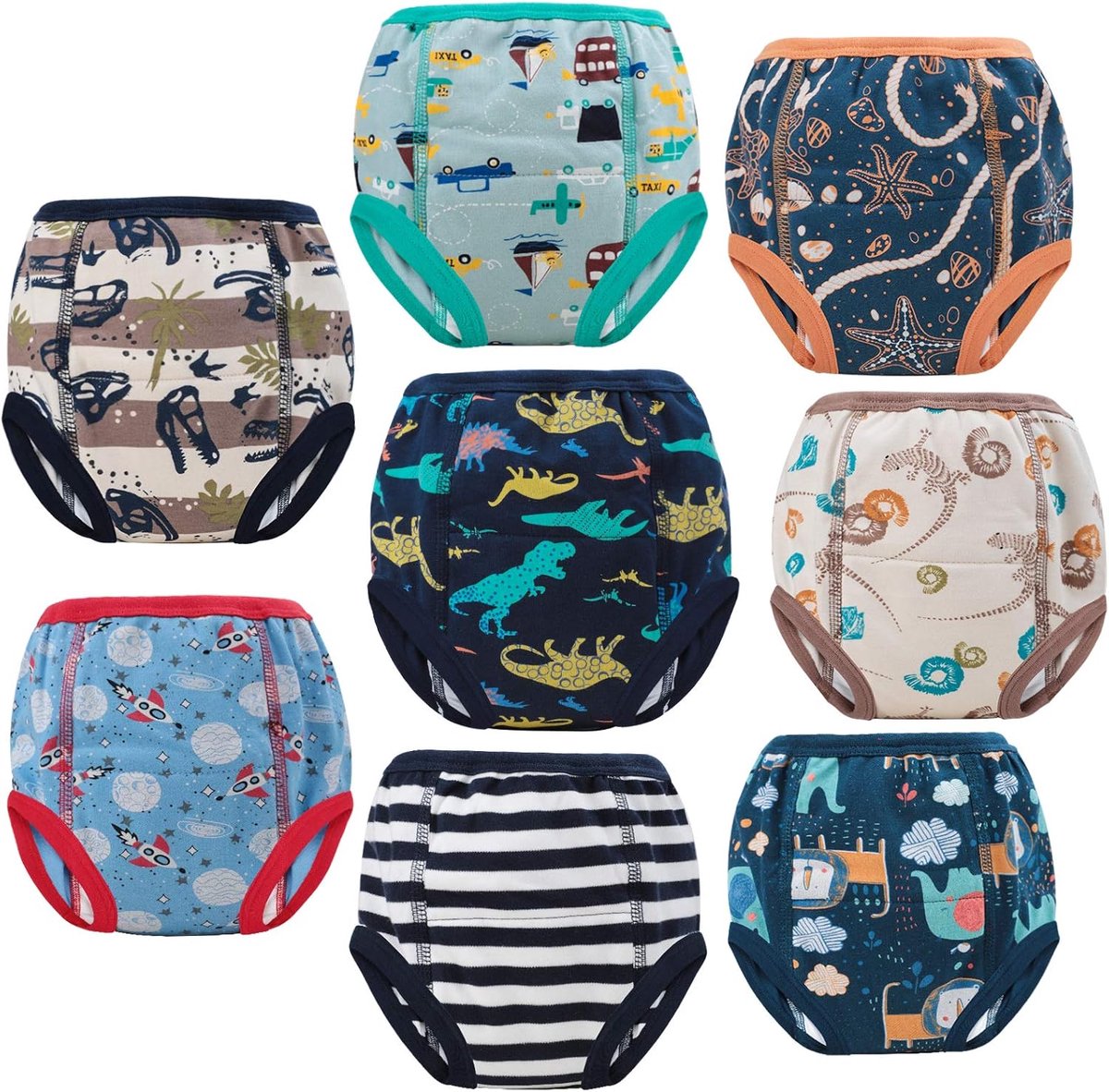 SnelShoppen - Potty Training Ondergoed voor Kinderen, Zacht en Ademend, 120/5T, Organic Katoen, Leak-proof, Geschikt voor Jongens en Meisjes, Potty Tr