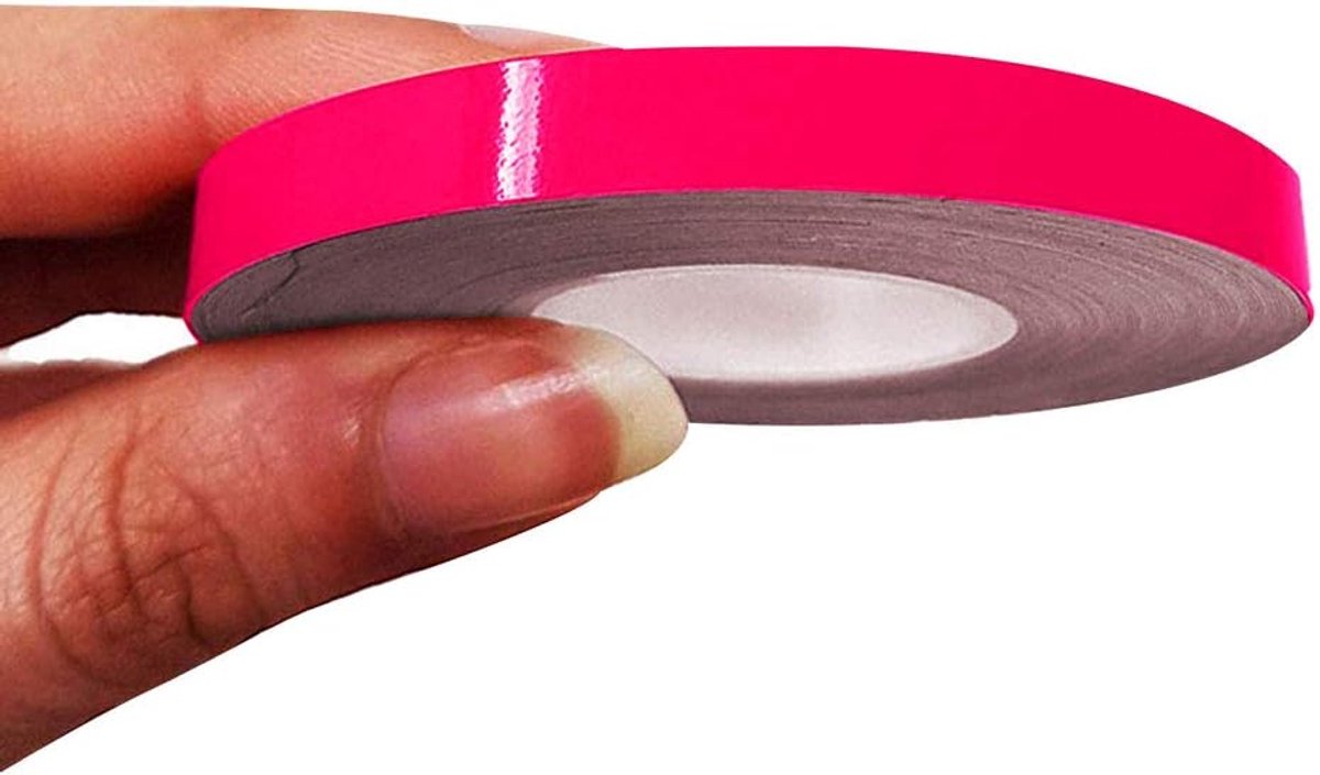 SnelShoppen - Zelfklevende Trim Stripes voor Auto's, Neon Fuchsia, 7mm x 10m, Decoratieve Strips voor Motorfietsen, Fietsen en Bootaccessoires