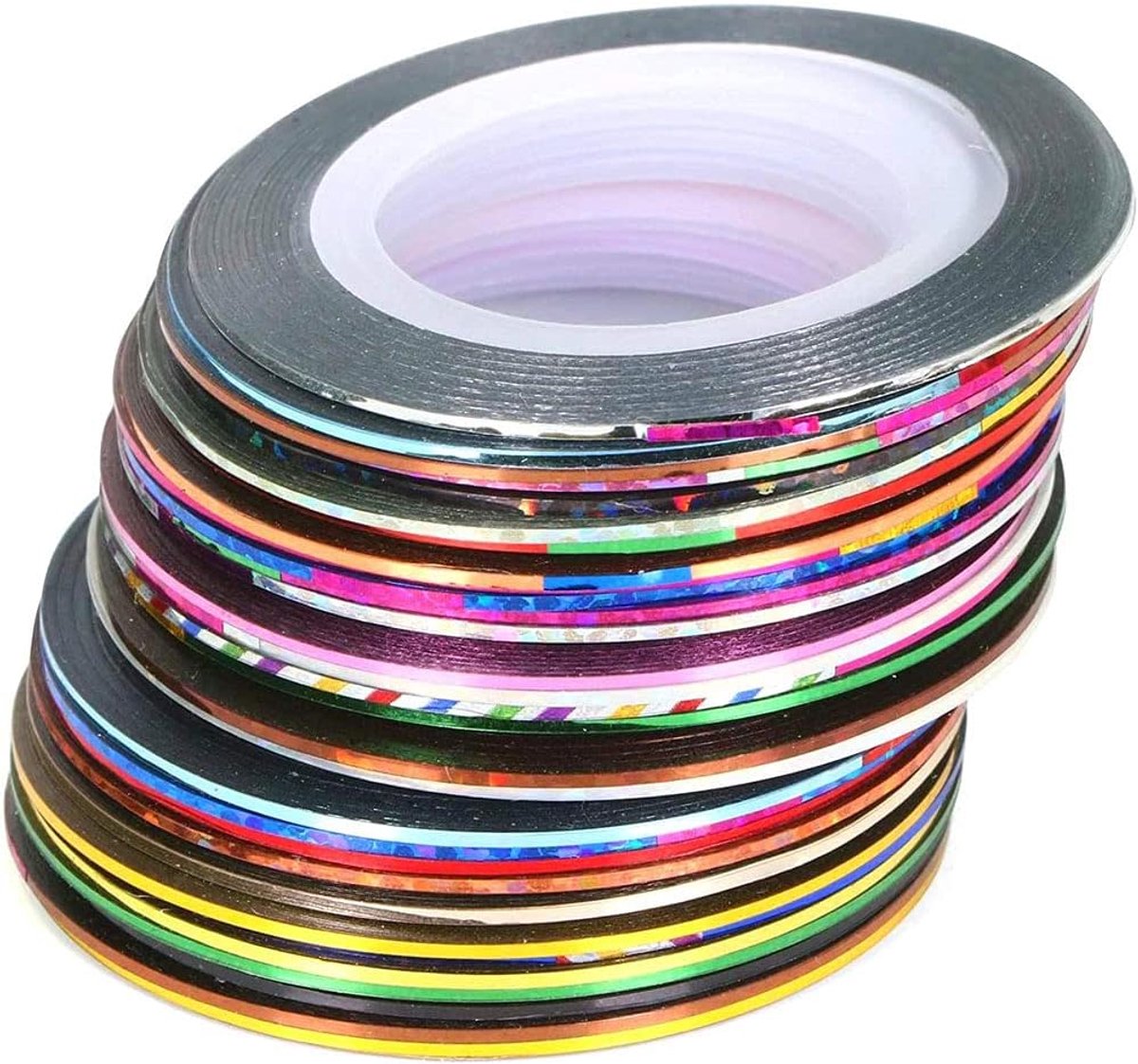 Striping Tape 30 Kleuren - Nagel Decoratie - Zelfklevend - DIY Nageltip - Creatieve Ontwerpen - Herbruikbaar - Nageltape