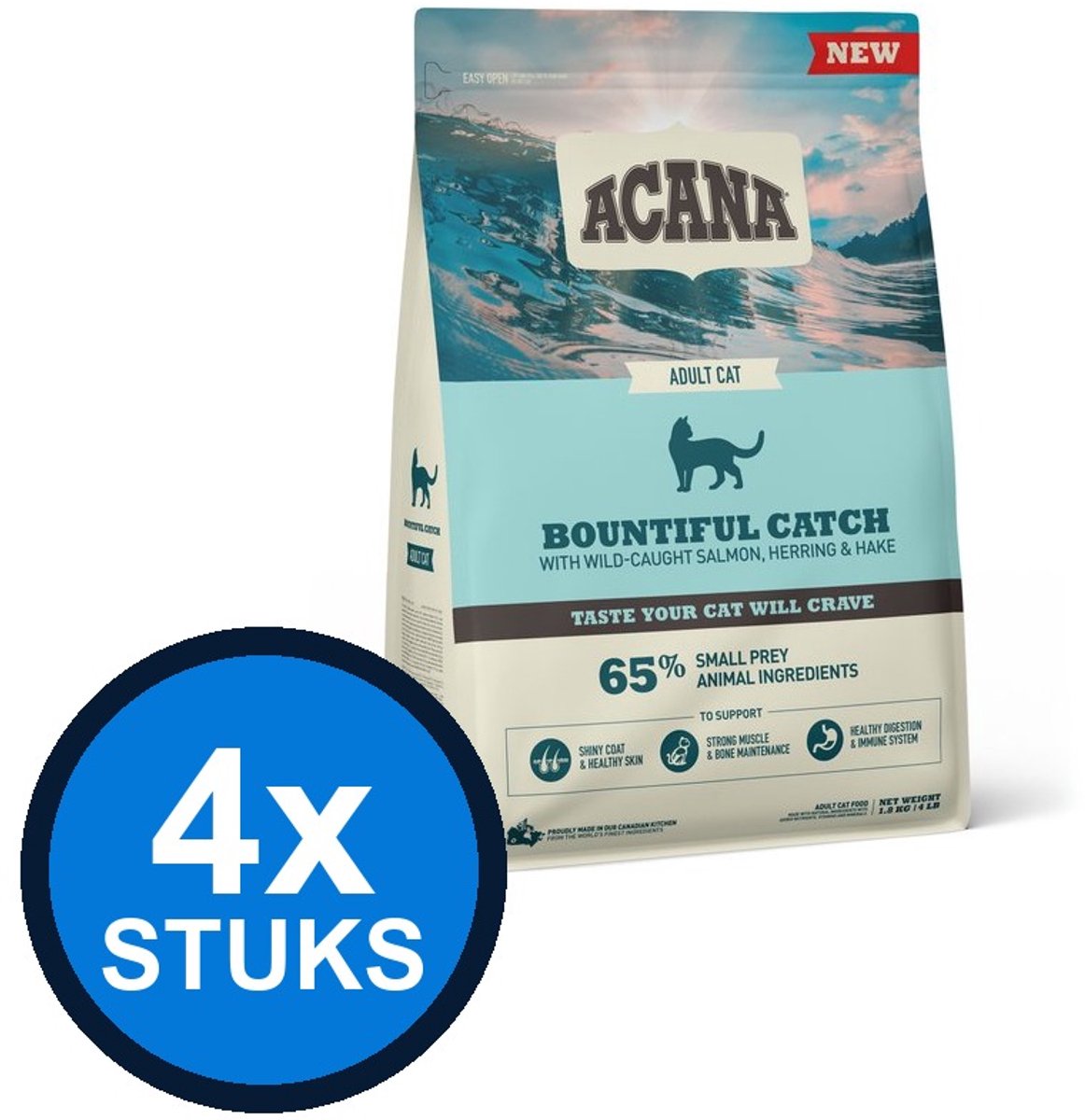 Acana Acana - Cat bountiful catch salmon & herring 1,8kg - Kattenvoer - 1.8 kg