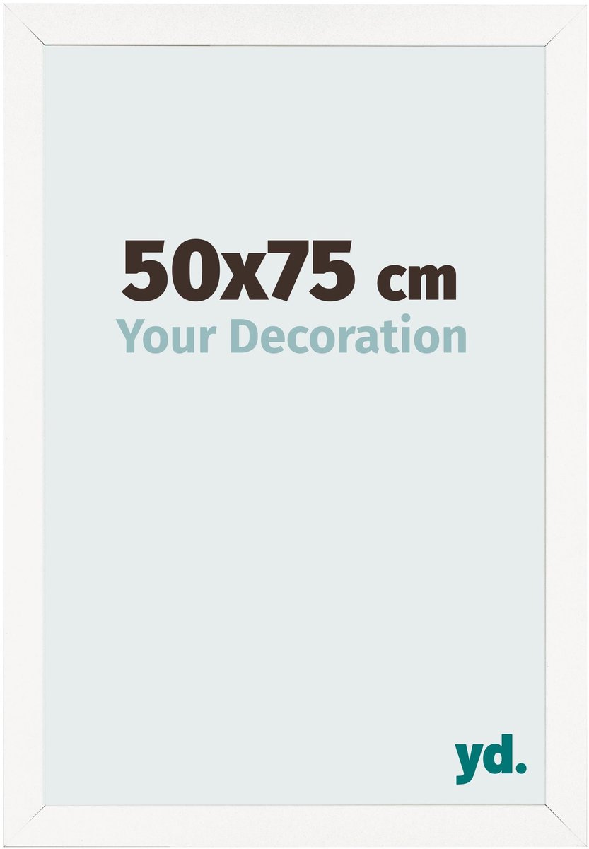 Your Decoration - Fotolijst 50x75 cm - MDF - Wit Hoogglans - Bologna