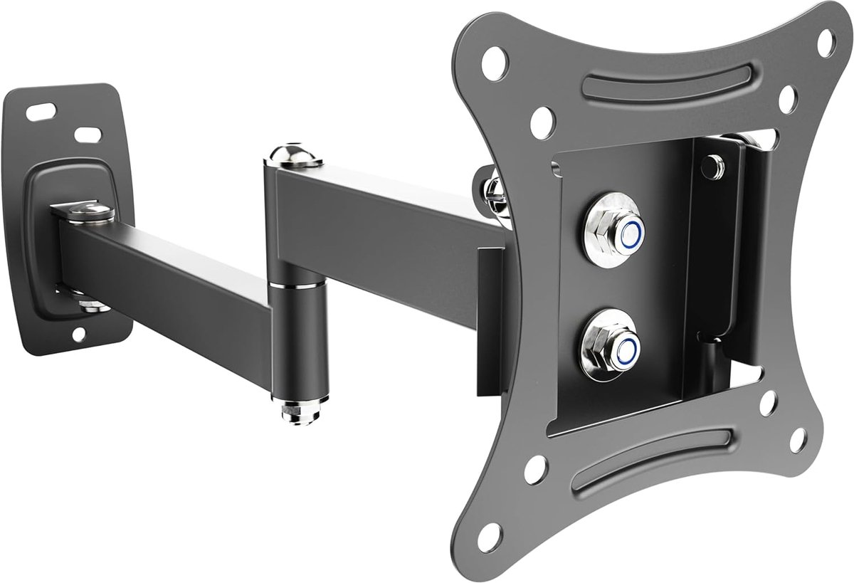 SnelShoppen - RICOO PC Monitor Wandbeugel Zwenkend & Kantelend S1211 Universaal voor 13-29 inch (tot 25kg Max-VESA 100x100) LED LCD Platte en Gebogen