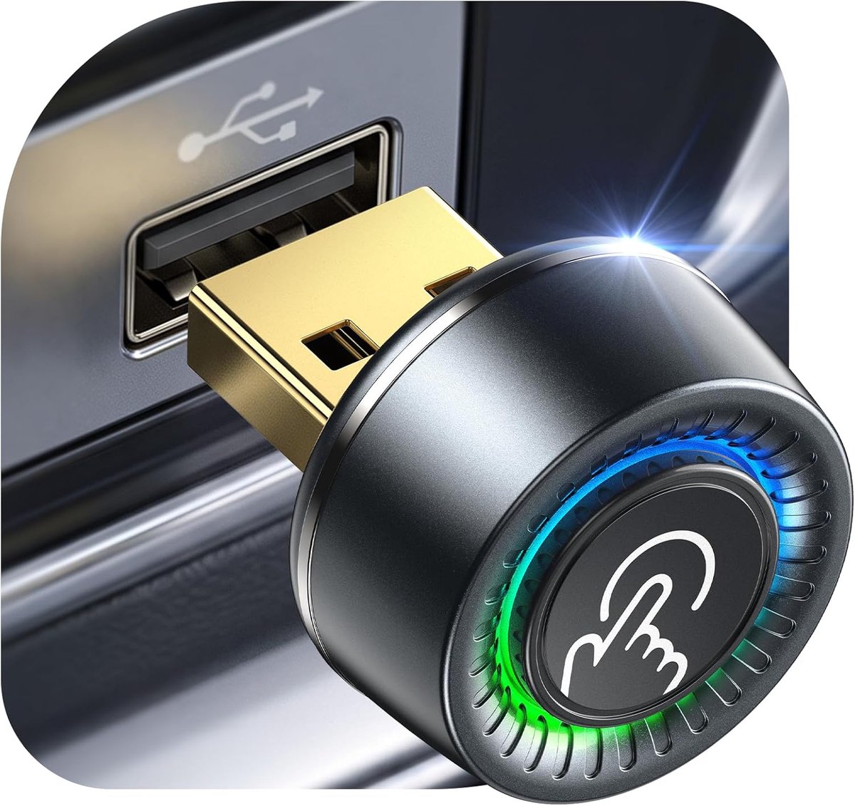SnelShoppen - CarPlay-adapter Draadloos voor Android Auto & iPhone, Ultra-compact, Gebruikerswisseling met Knop, Stabiel & Geen Oververhitting, Compat