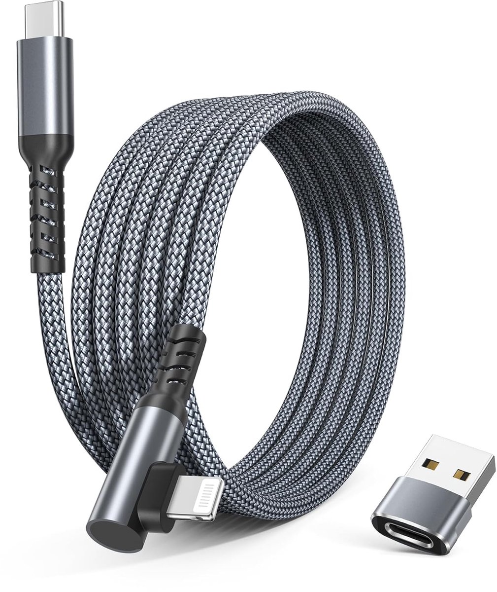 SnelShoppen - USB C naar Lightning Kabel 3M | Snelle Oplaadkabel Type C voor iPhone 11 12 13 14 15 16 Mini Pro Max, XR SE 2020, iPad, Airpods met USB