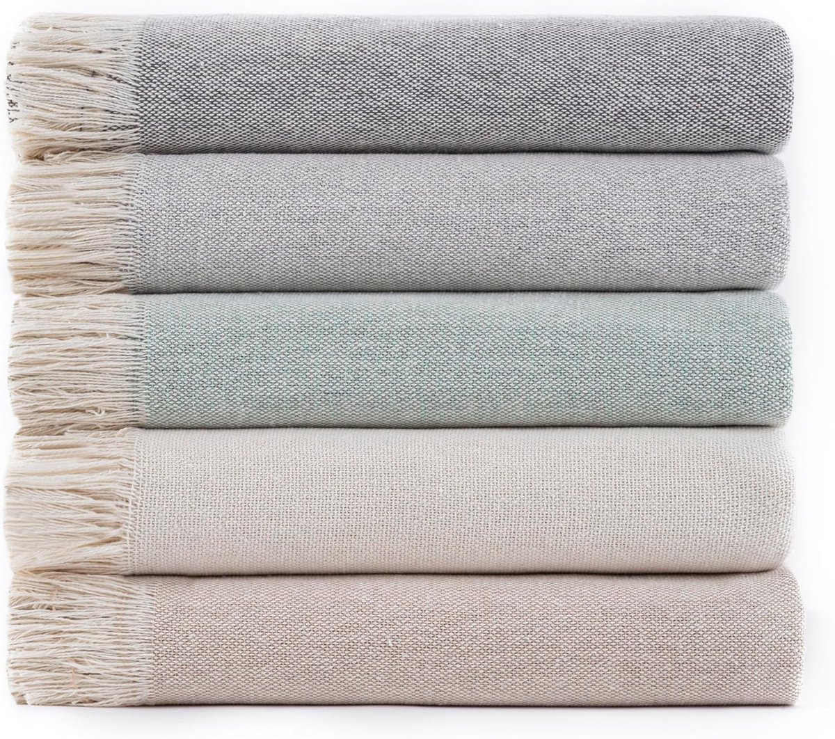 SnelShoppen - Multifunctionele Bedsprei 230x260 cm - Zandbeige - 100% Gerecycled Katoen - Ideaal voor Bed, Bank, Seizoensgebonden Gebruik - Machinewas