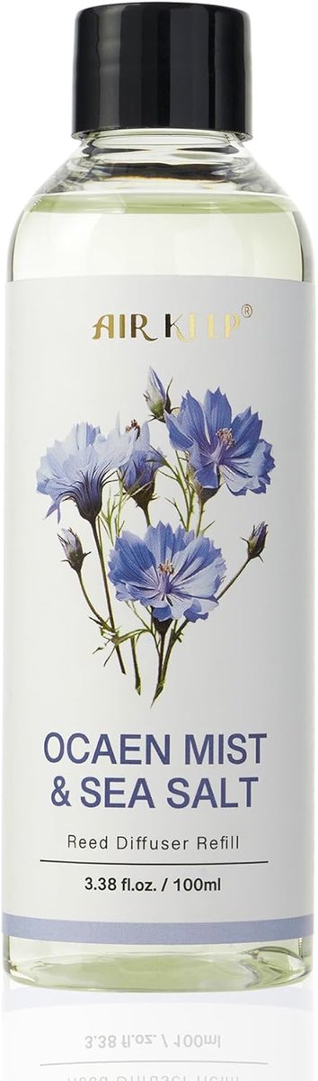 SnelShoppen - Airkeep Refill Pack Ocean Mist & Sea Salt Geurdiffuser voor Slaapkamer, Badkamer, Kantoor en Interieur Decoratie - Verfrissende Zeebries