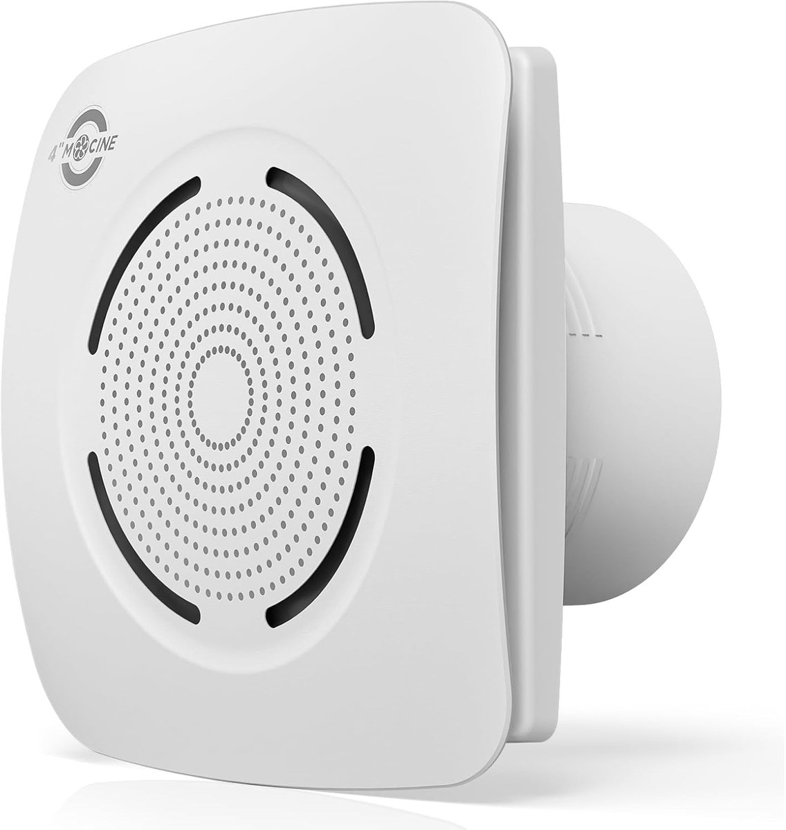 SnelShoppen - Badkamerventilator 100 mm met 130 m³/u Luchtdebiet, Krachtige Koperen Motor, Dubbele Kogellagers, Oververhittingsbeveiliging, Wit, Duurz