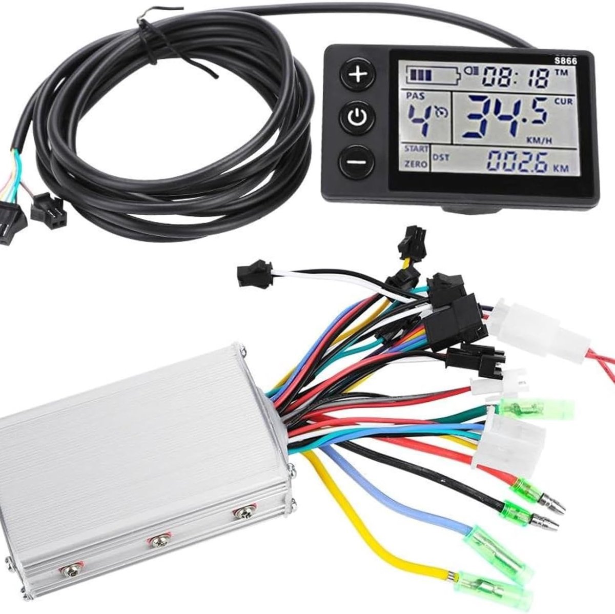 SnelShoppen - Broco Controller en LCD 24V-48V Waterproof Display Paneel Elektrische Fiets Scooter Brushless Controller Kit Motor 350W