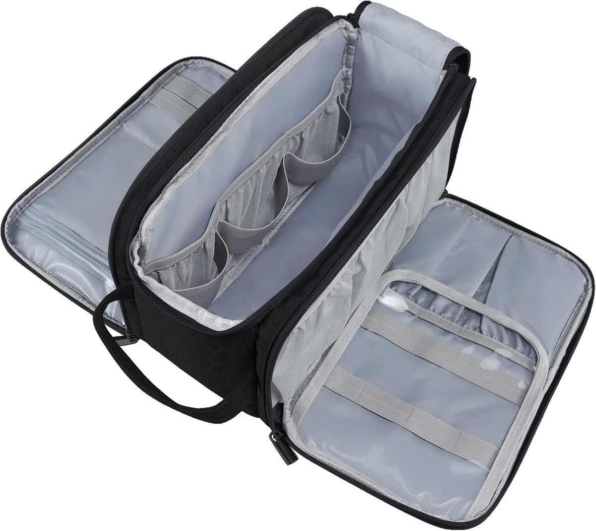 SnelShoppen - Toilettas voor Dames en Heren - Grote Reisorganizer - Sporttas - Waterdichte Make-up Bag - Zwart - L