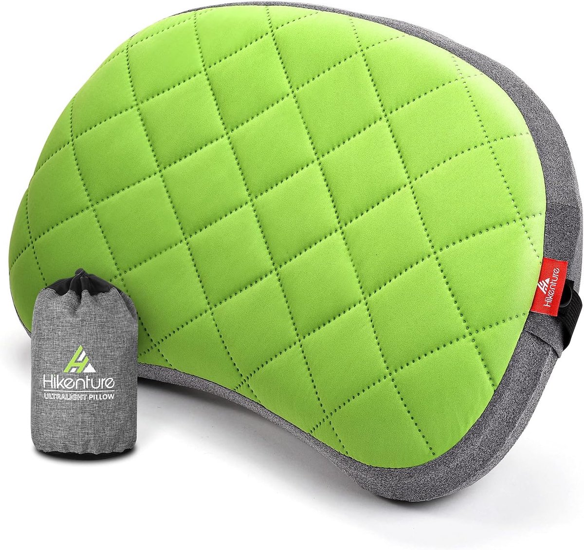 SnelShoppen - Inflatable Camping Cushion met Verwijderbare Cover, Lichtgewicht Ergonomisch Reis Kussen voor Camping, Trekking, Strand, Vliegtuig en Bi