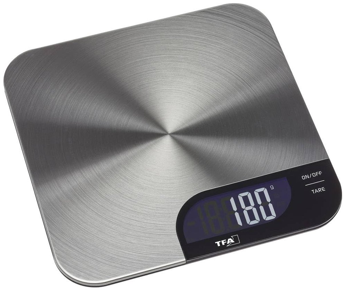 SnelShoppen - Digitale Keukenweegschaal - RVS, Easy to Clean, Tara Functie, Niet-slip Ondergrond, Tot 5 kg, LCD Display, Perfect voor Bakken en Koken