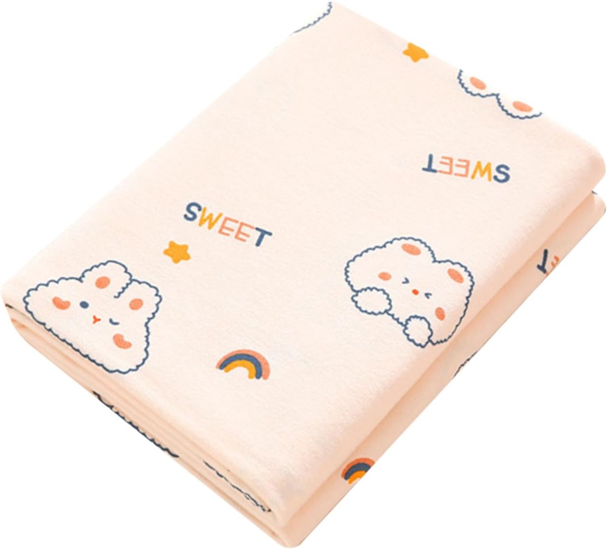 SnelShoppen - Hydrofiele Doeken Baby - Babydeken Newborn - Zachte Organische Katoen Swaddle - Muslin Doek (85 x 85 cm, Rainbow Rabbit)
