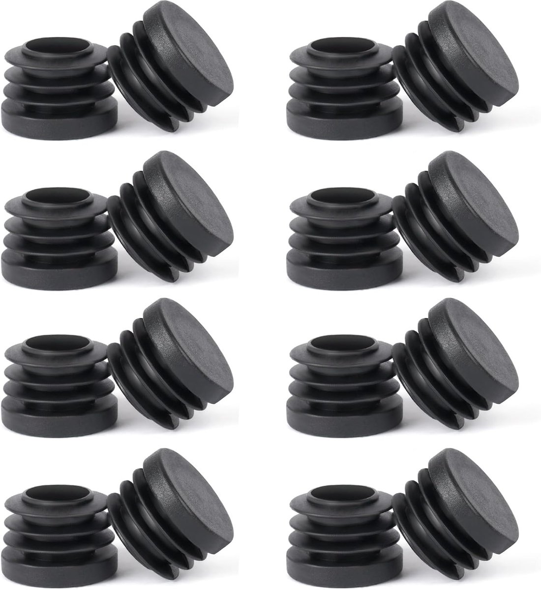SnelShoppen - 16 Stuks OSDUE Stoelpootdoppen, Ronde Tube Stops 22 mm, Kunststof Pijp Inzetstukken, Ronde Eindkappen voor Tafelpoten, Stoelen, Banken,