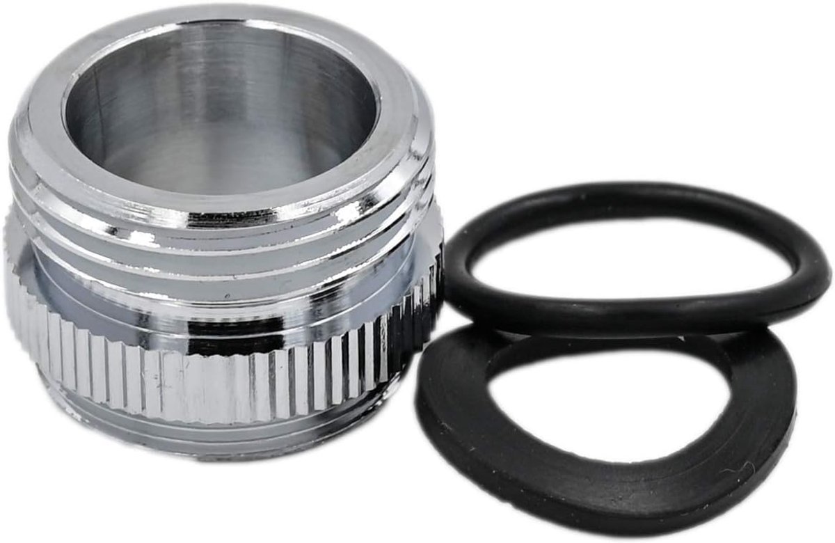 SnelShoppen - Faucet Gad M24 AG naar 3/4" AG | Chroom/Koper Aanpassing voor Tuin, Keuken en Camping | Hoogwaardige Slangadapter 18mm x 27mm