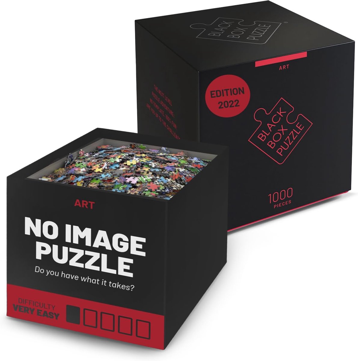 SnelShoppen - Black Box Puzzel 1000 Stukjes, Verrassend Motief Zonder Sjabloon, Onmogelijk Puzzelspel voor Volwassenen en Kinderen vanaf 14 Jaar, Puzz