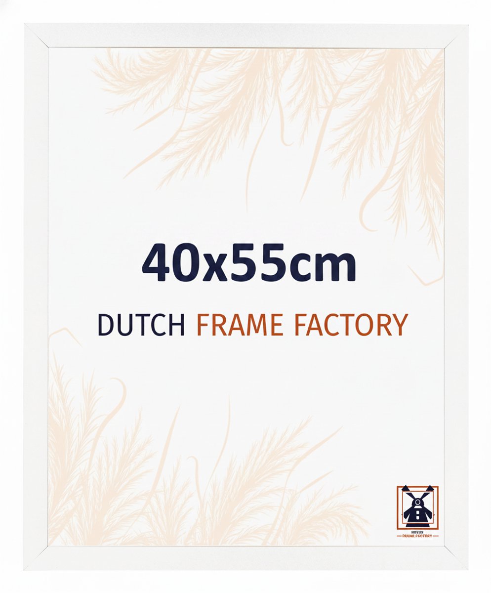 Fotolijst 40x55 cm - MDF - Wit Hoogglans - Benno
