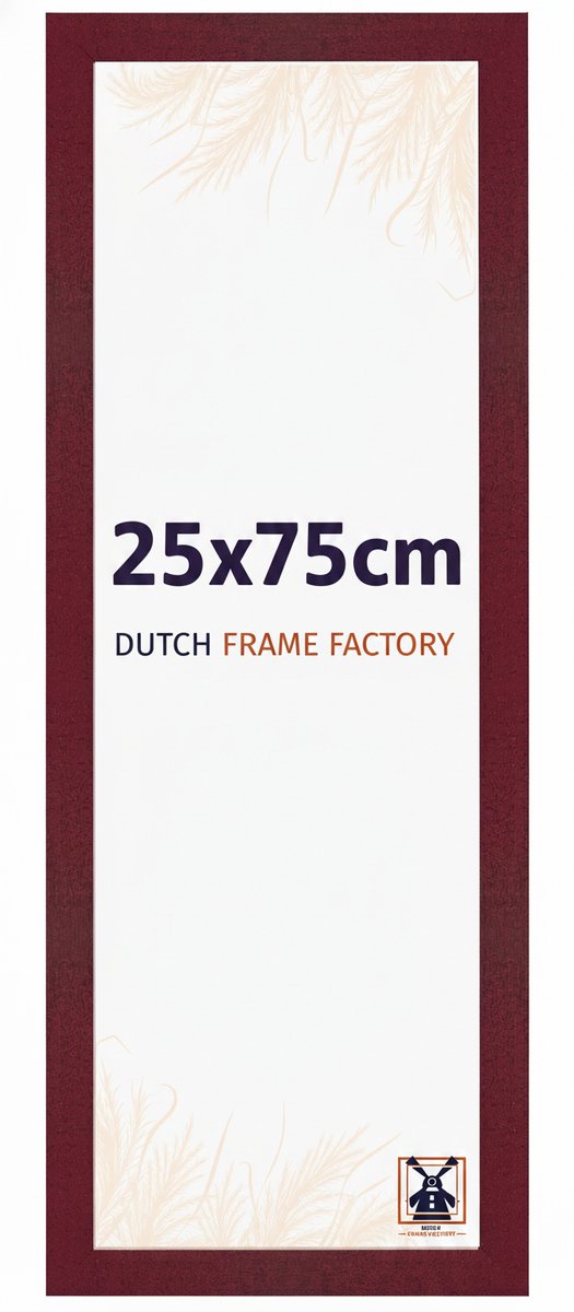 Fotolijst 25x75 cm - MDF - Wijnrood Geveegd - Benno
