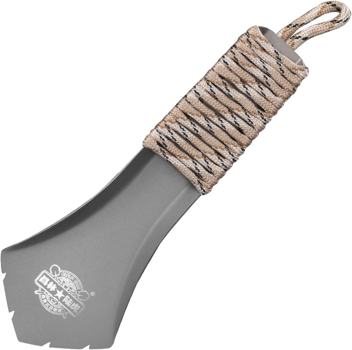 SnelShoppen - Ultralichte TA2 Titanium Rugzakschep - Campingschep met Antislip Handtouw - Draagbare Multitool voor Hiking, Tuin en Outdoor Activiteite