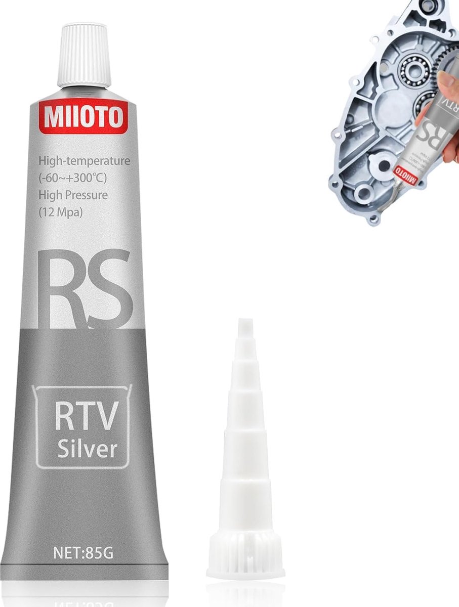 SnelShoppen - Miioto Motorpakkingpasta, Hittebestendige Siliconenkit voor Afdichting Motorolie, Mechanische Afdichtingen - Temperatuurbereik -60 °C to