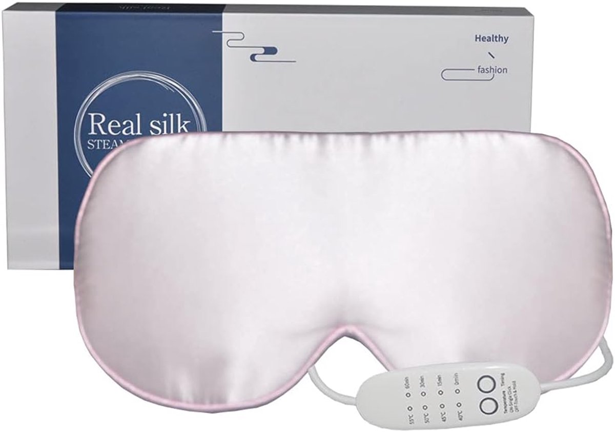 SnelShoppen - Verwarmd Oogmasker voor Droge Ogen, Zijde, Drukverlichting, Warm Oogkompres, Perfect voor Gezwellene Ogen, Stye en Blefaritis Behandelin