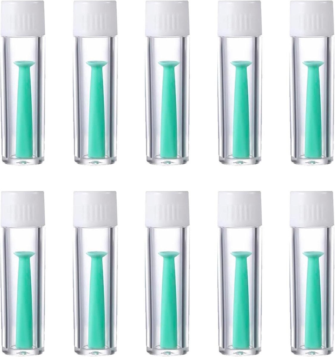 SnelShoppen - 10 Stuks Zuignappen voor Contactlenzen, Pincetten voor Harde Lenzen, Hypoallergene Siliconen, Compact en Praktisch voor Reizen, Hygiënis