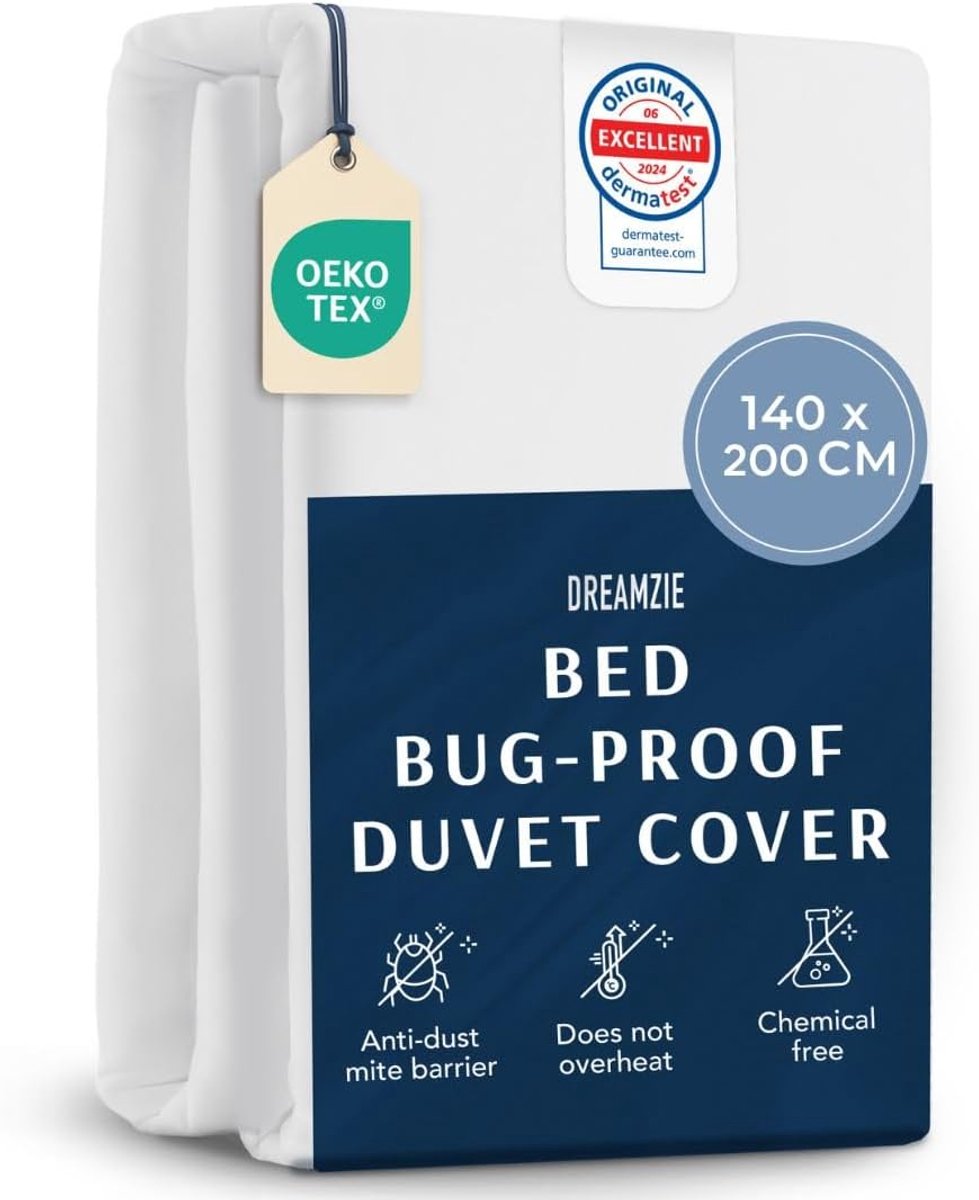 SnelShoppen - Antimijthoes Dekbed 140x220 cm - Dekbedbeschermer voor Allergieën - Ademend, Wasbaar op 95°C, Hoge Dichtheid, Ritssluiting, Comfortabel