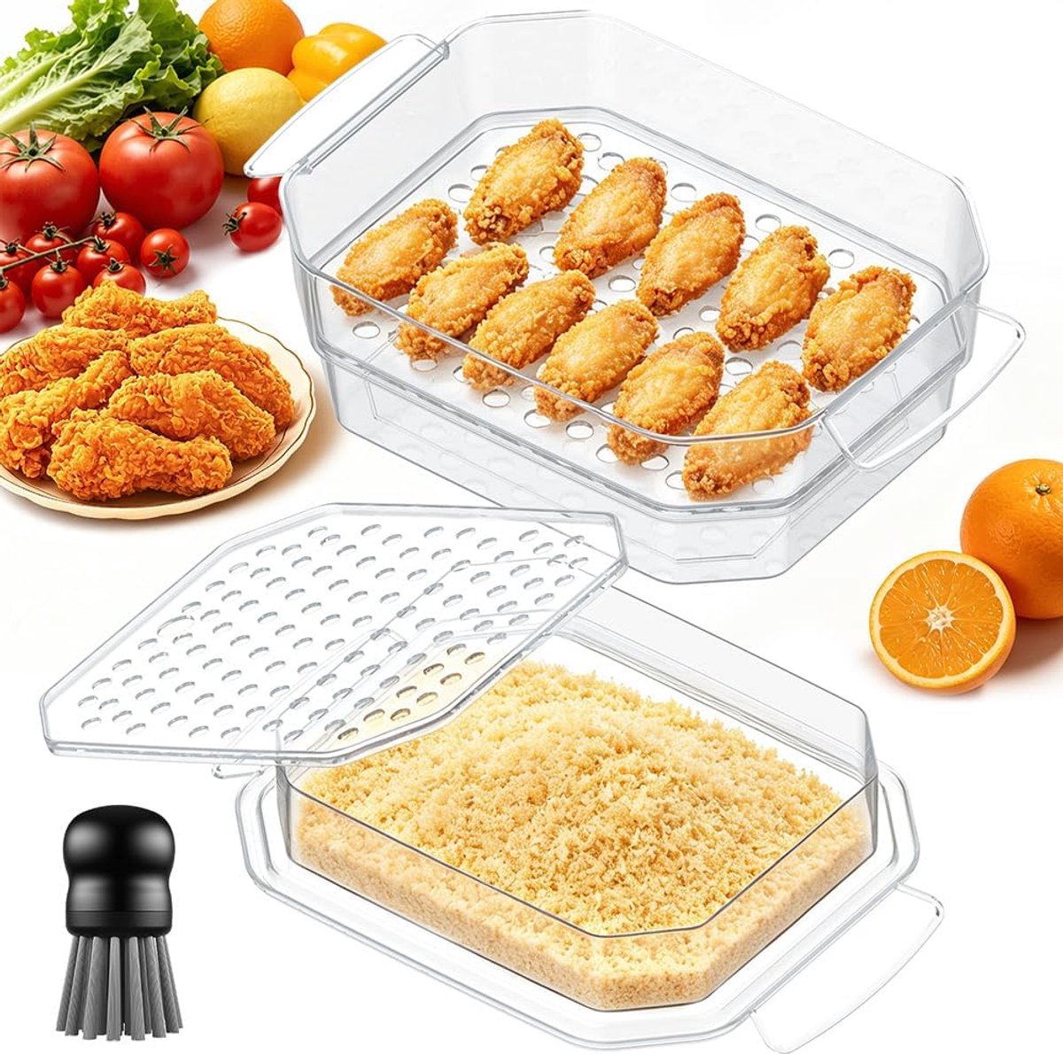 SnelShoppen - Doorzichtige Beslagkom 3L - Ideaal voor Keuken, Feest, Salades, Mixen - Duurzaam Kunststof - Perfect voor Catering en Buitenevenementen