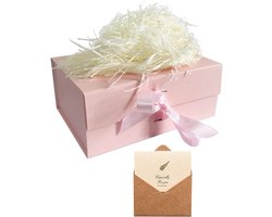 SnelShoppen - Roze Geschenkdoos 23 x 17 x 10 cm met Magnetisch Deksel en Strik - Luxe Cadeauverpakking voor Bruiloften, Kerstmis, Verjaardagen en Jubi