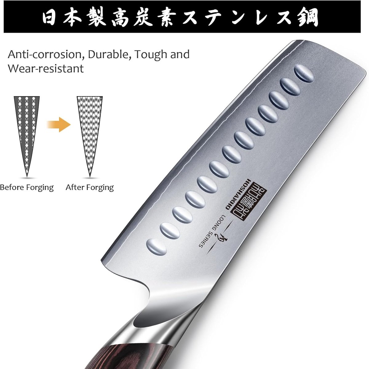 Thijox - Professioneel Nakiri Japans Keukenmes AUS-10 Roestvrij Staal Hoog Koolstofgehalte Multifunctioneel Koksmes voor Vlees en Groenten met Ergonom