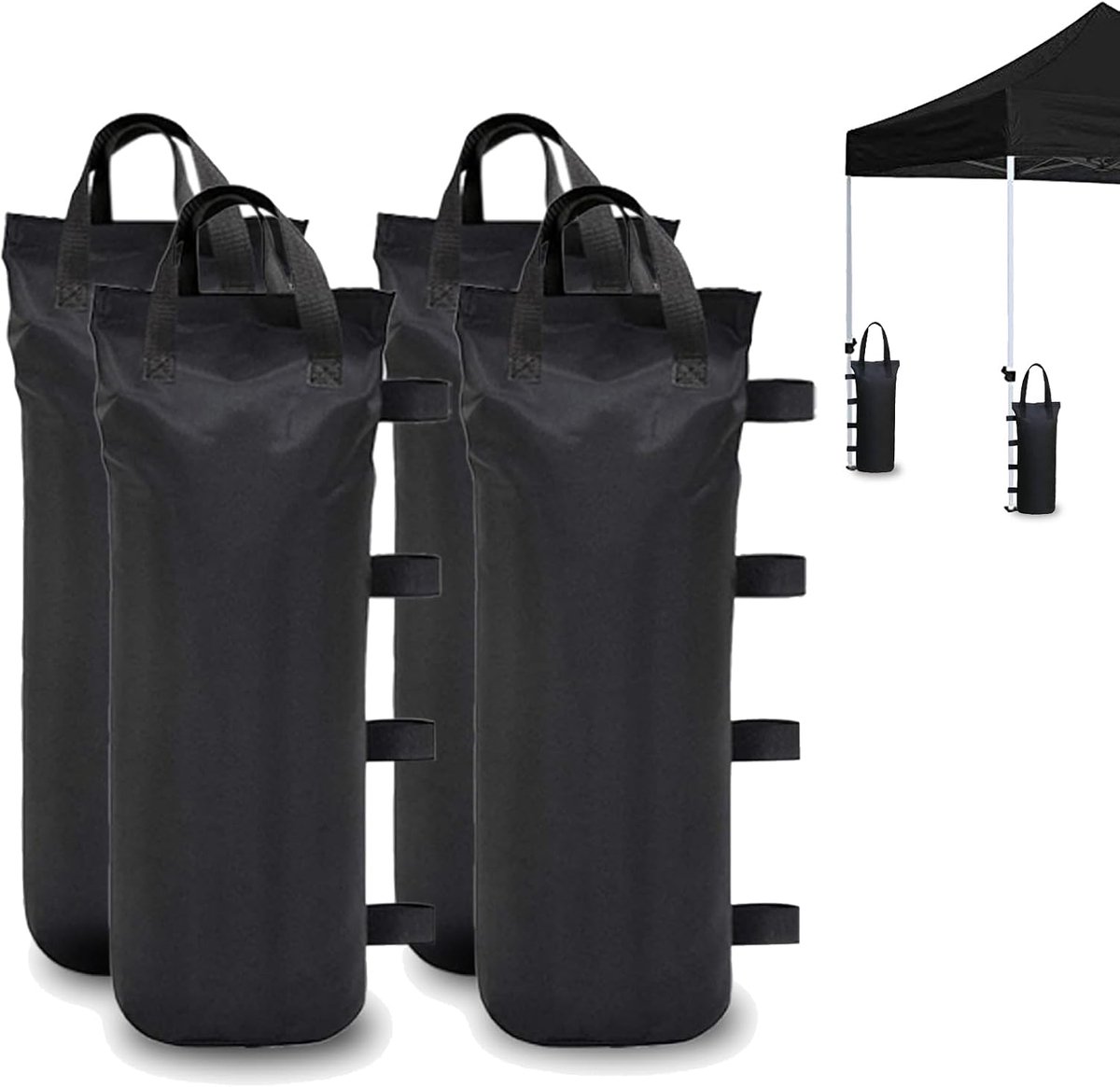 SnelShoppen - Gewichten voor Paviljoen 4 Stuks - Zandzakken 800D Oxford Tentzandzak - Vulbaar, Herbruikbaar - Voor Vouwpaviljoen, Tent, Feest, Camping