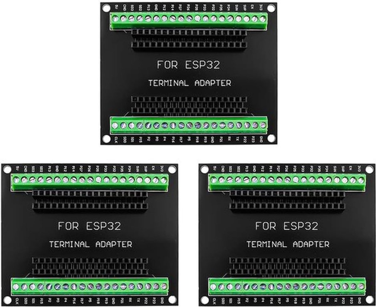 ESP32 uitbreidingskaart 3-pack 38-pins ontwikkelingskaart Draadloze wifi + Bluetooth CPU Dual-core Laag stroomverbruik 1-in-2 voor 30-pins ESP32 ESP-WROOM-32