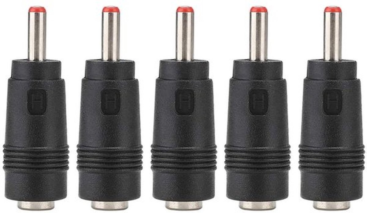 Allecto Plus - Adapter Connector Router Power Converter voor Laptop - 5 stuks - Stroomadapter 5.5x2.1 Female naar 3.5x1.35MM Male.