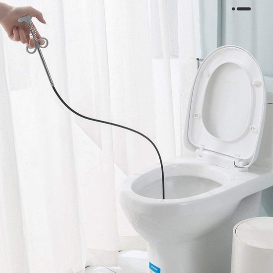 Flexibele kaakpijpreinigingstool Grijper (veerdruksysteem) 4-kaak multitool voor aanrecht Badkamer - 90 cm 1 stuk — afbeelding 4