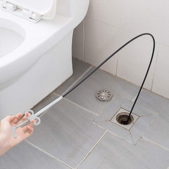 Flexibele kaakpijpreinigingstool Grijper (veerdruksysteem) 4-kaak multitool voor aanrecht Badkamer - 90 cm 1 stuk — afbeelding 3