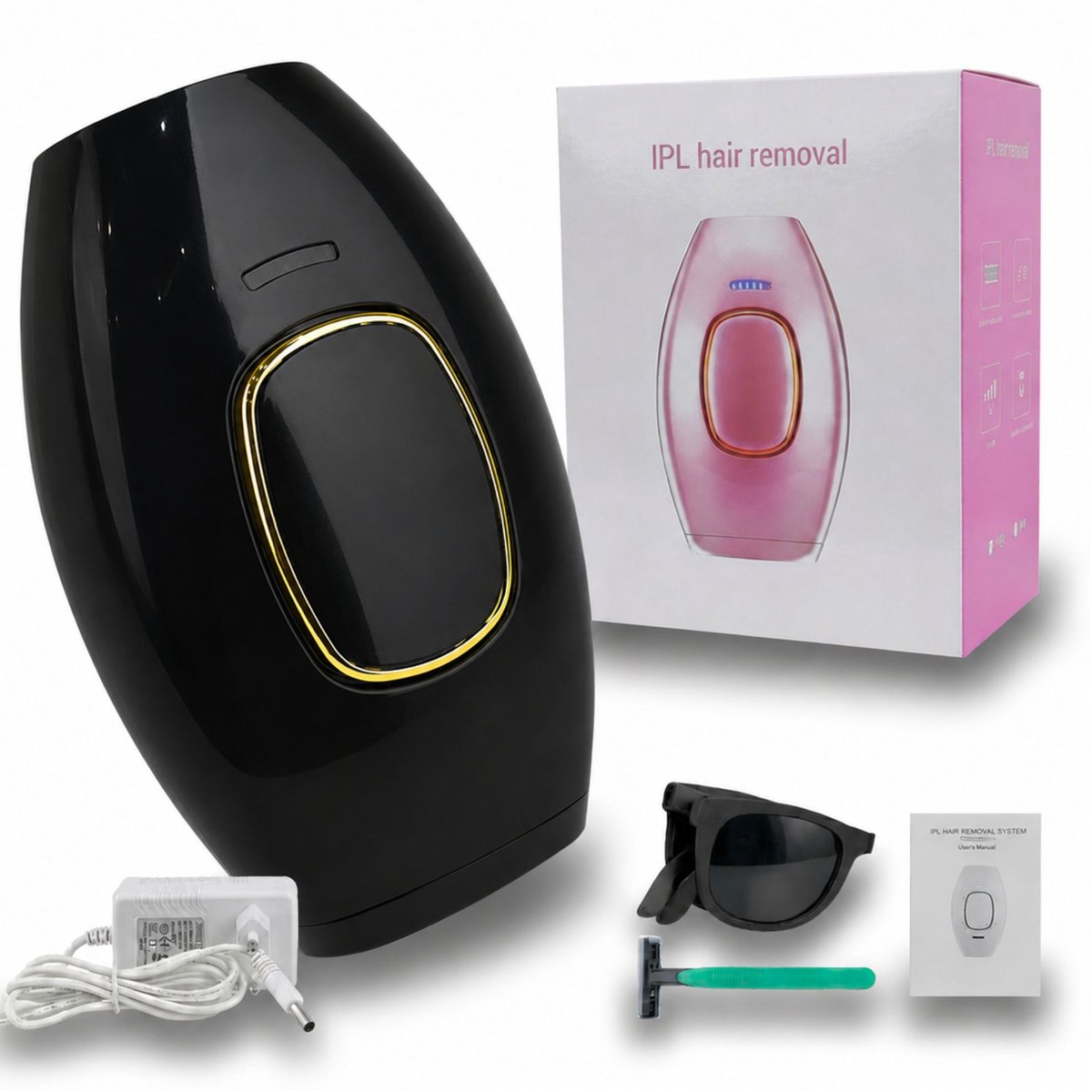 Silky Flash IPL - Haar Laser - Laser Ontharingsapparaat - IPL Ontharing Apparaat - Epileerapparaat Dames & Heren - Ontharingsapparaten - Inclusief Beschermbril, Scheermes- 5 Standen