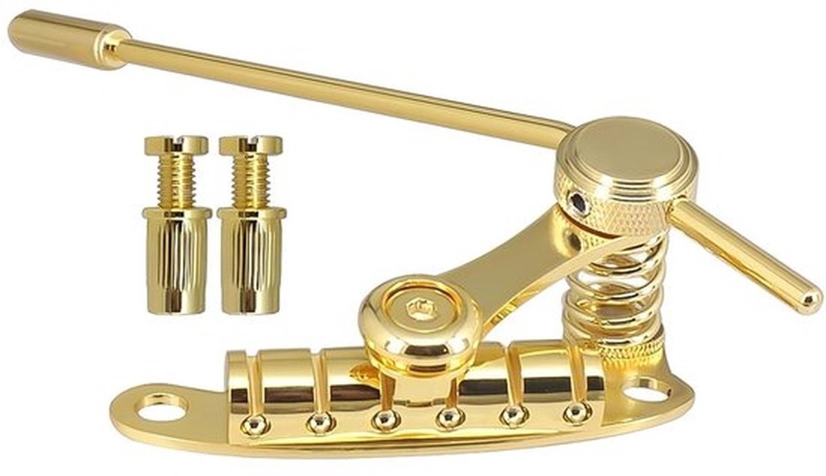 Gitaar Tremolo Brug Staartstuk Vibrato Brug Brug Onderdelen, Elektrische Gitaar Brug Stop Bar voor LP SG Gitaren TM85 Onderhoud (Goud)