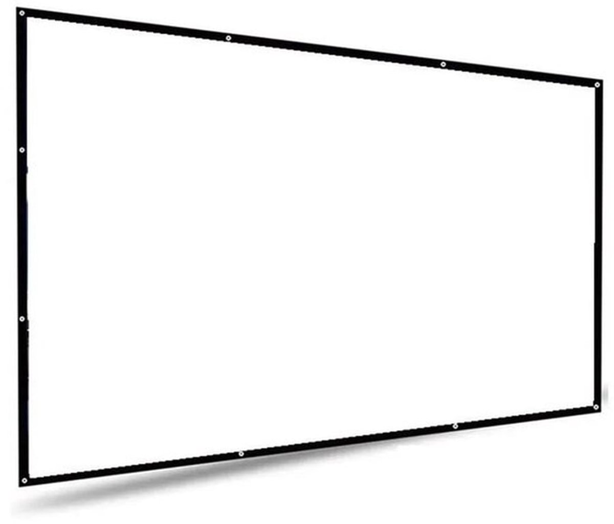 Projectiescherm voor buiten 100 inch, wasbaar projectiescherm 16:9 opvouwbaar anti-kreuk draagbaar projectiescherm voor thuisbioscoop