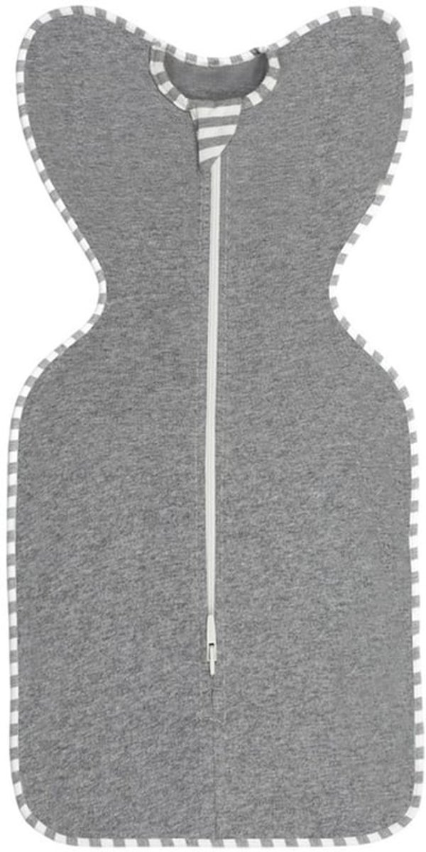 Baby Inbakerslaapzak - Ademend Katoen - Anti-Schrik Slaapzak - Voor Baby’s - Comfortabel Slapen - Pasgeborenen - Grijs - M - 1 stuks