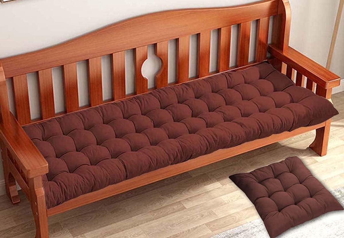 Zitkussen Bank - Tuinkussen - Comfortabel Zitten - 8cm Dik Schuim - 170x50cm - Bruin