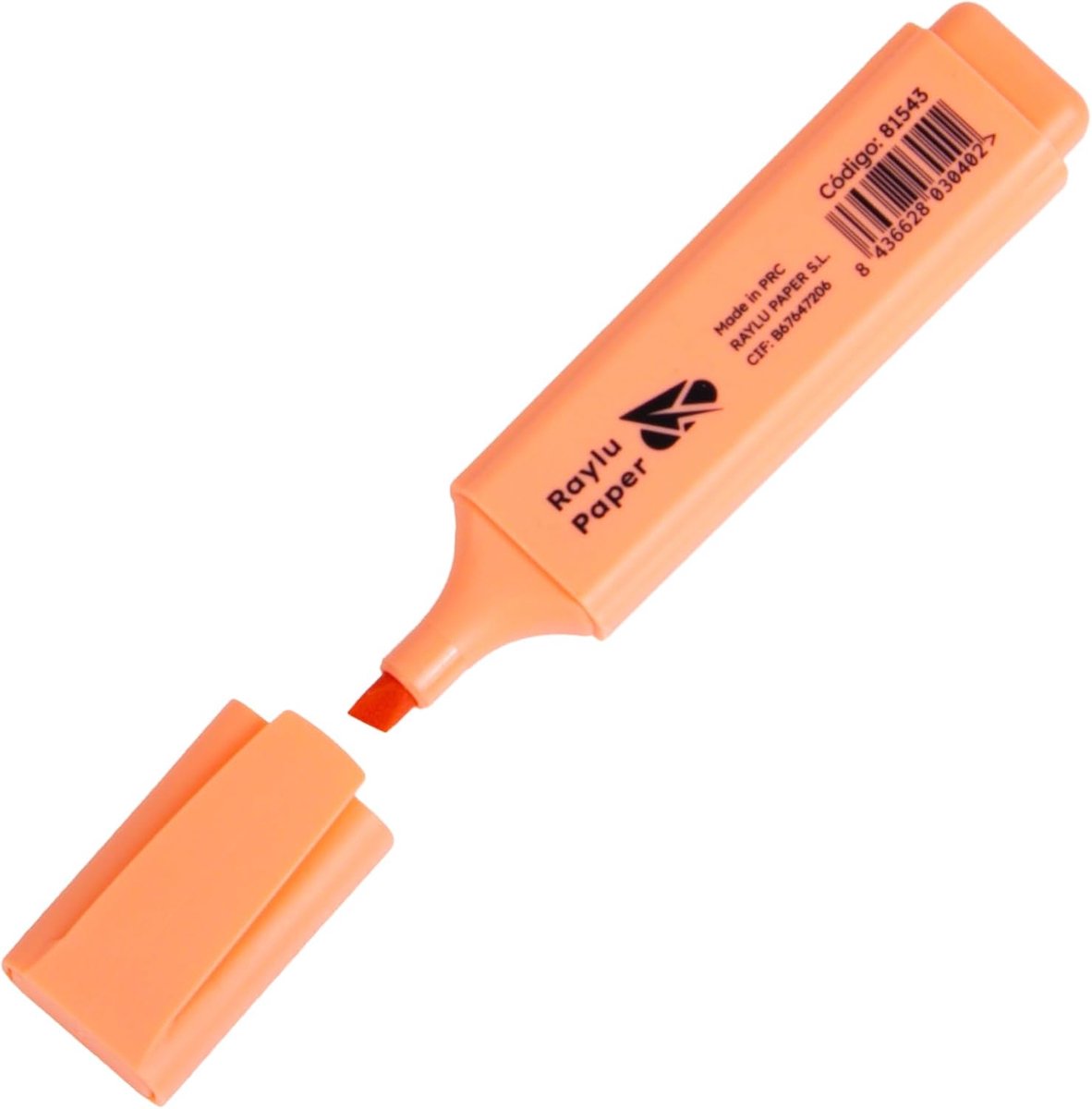 Thijox - Fluorescerende markeerstiften 10 stuks - Afgeschuinde punt - Waterbasis inkt - Lijnbreedte 2-5 mm - Pasteloranje - Perfect voor leren, werken